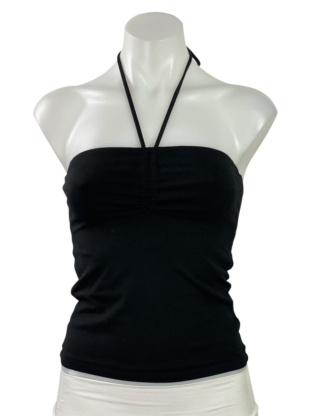 Aritzia TNA Chill Womens Black Sleeveless Halter Neck Open Back Tank Top Size S
